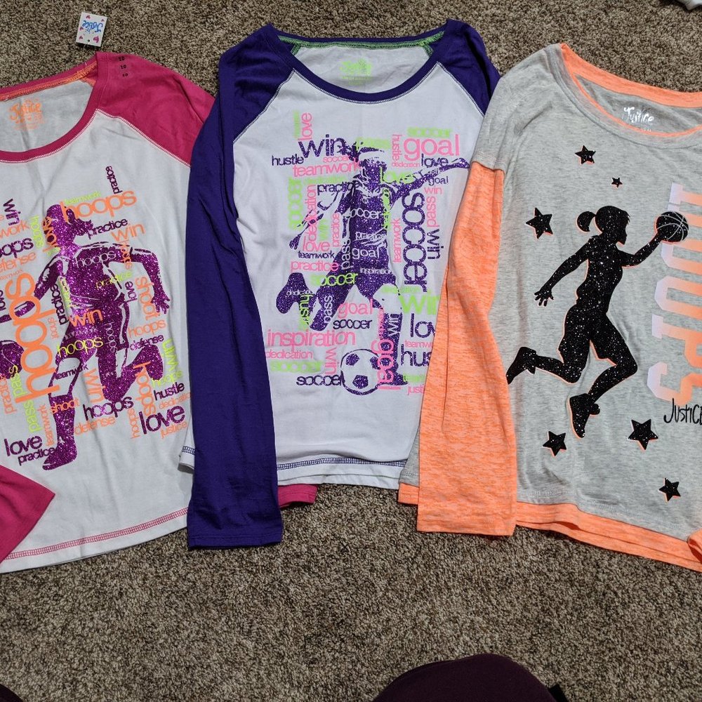 Justice Lot #4 - Size 20; Sports Theme